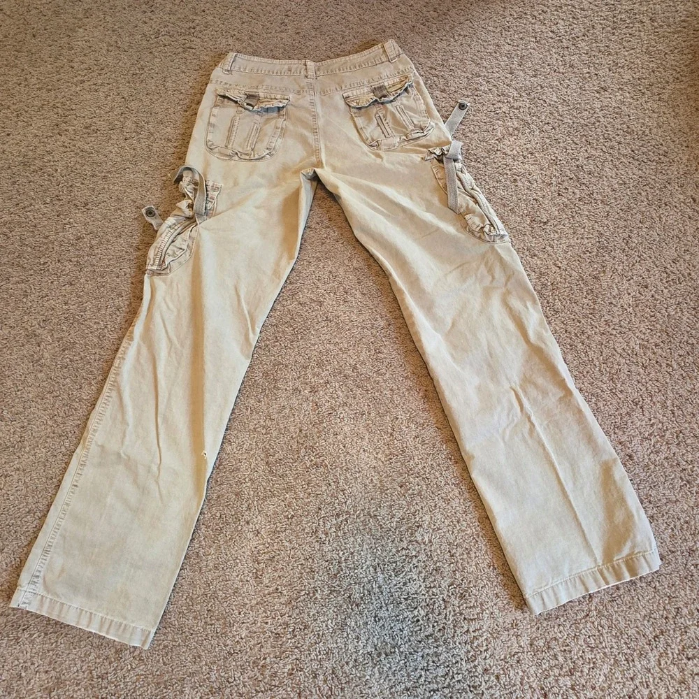 Courage Clothing Co Mens 32 Tan Cargo Pants Multi‎ Pocket Utility Y2K Streetwear